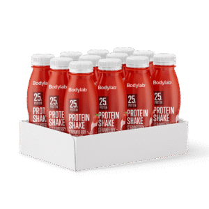 Protein Shake (12 x 330 ml) - Strawberry Milkshake (Bedst før 06-09-2025)