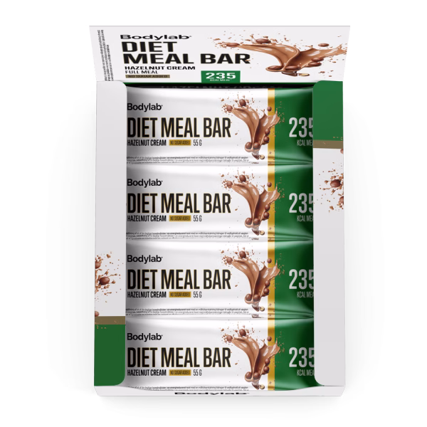Diet Meal Bar (12 x 55 g) - Hazelnut Cream (Bedst før 21-08-2026)