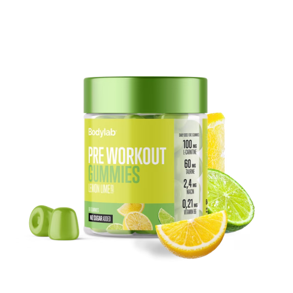 Pre Workout Gummies (60 stk) - Lemon Lime Pre Workout Gummies (60 stk) - Lemon Lime