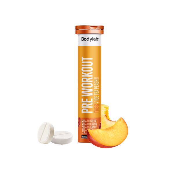 Pre Workout Tabs (20 stk) - Ice Tea Peach Pre Workout Tabs (20 stk) - Ice Tea Peach